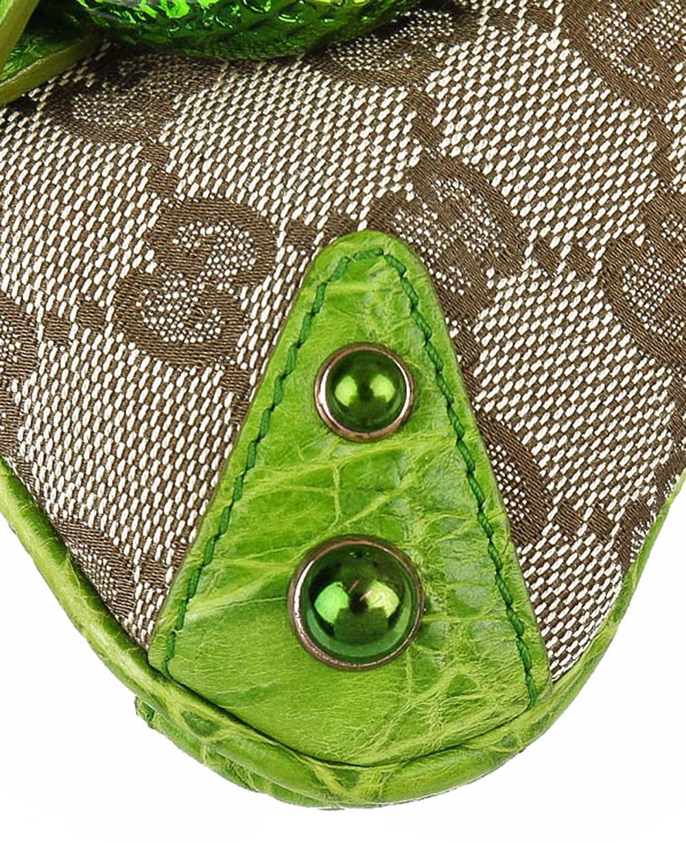  Tom Ford for GUCCI 2004 Crocodile Trimmed Horsebit Jeweled Serpent Clutch Bag 4