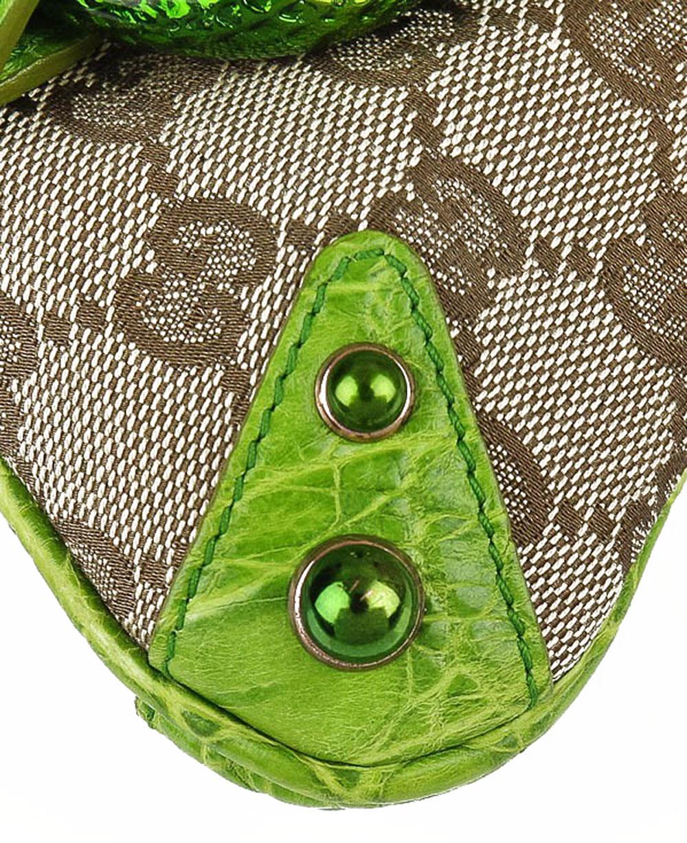 Tom Ford for GUCCI 2004 Crocodile Trimmed Horsebit Jeweled Serpent Clutch Bag 4