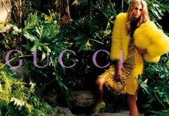 Tom Ford for Gucci 2004 Runway Ring Dress Marabou Jacket Campaign Ensemble It 44