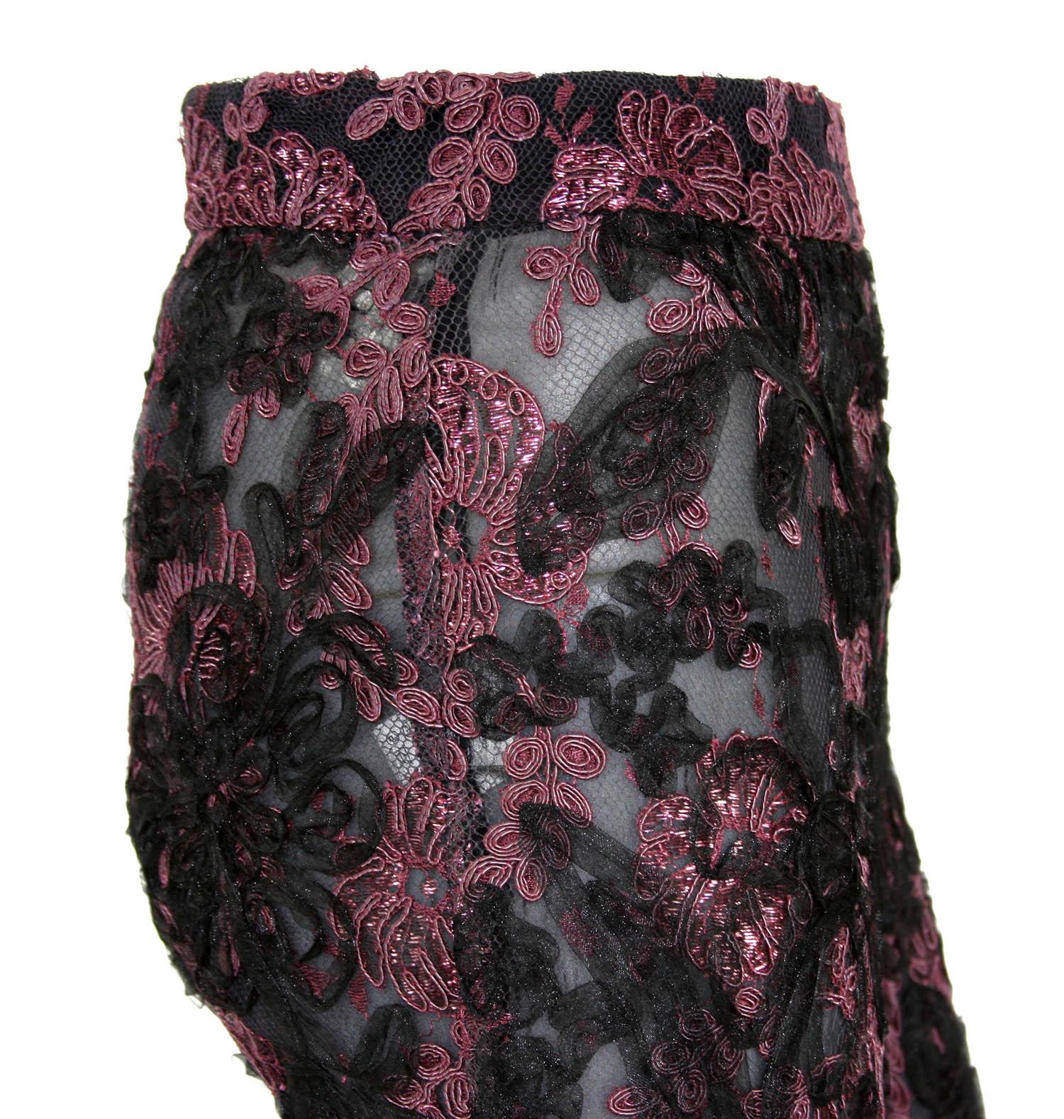 Tom Ford pour Gucci AD FW 1999 Super rare pantalon italien en soie dentelle sexy et sexy 40 en vente 3