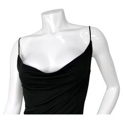 Tom Ford for Gucci Black Ruched Cowl Neck Maxi Dress circa 1990s