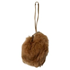 Tom Ford for Gucci Brown Rabbit Fur Pochette circa 1990s