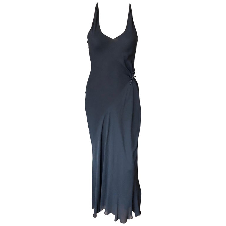 Tom Ford for Gucci c. 2000 Sheer Silk Black Maxi Evening Dress at 1stDibs