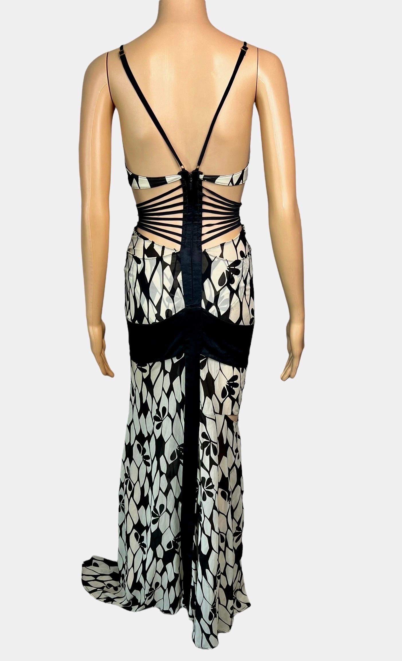 Tom Ford für Gucci ca. 2003 Tief ausgeschnittenes Abendkleid aus Seide mit Riemchen Damen im Angebot