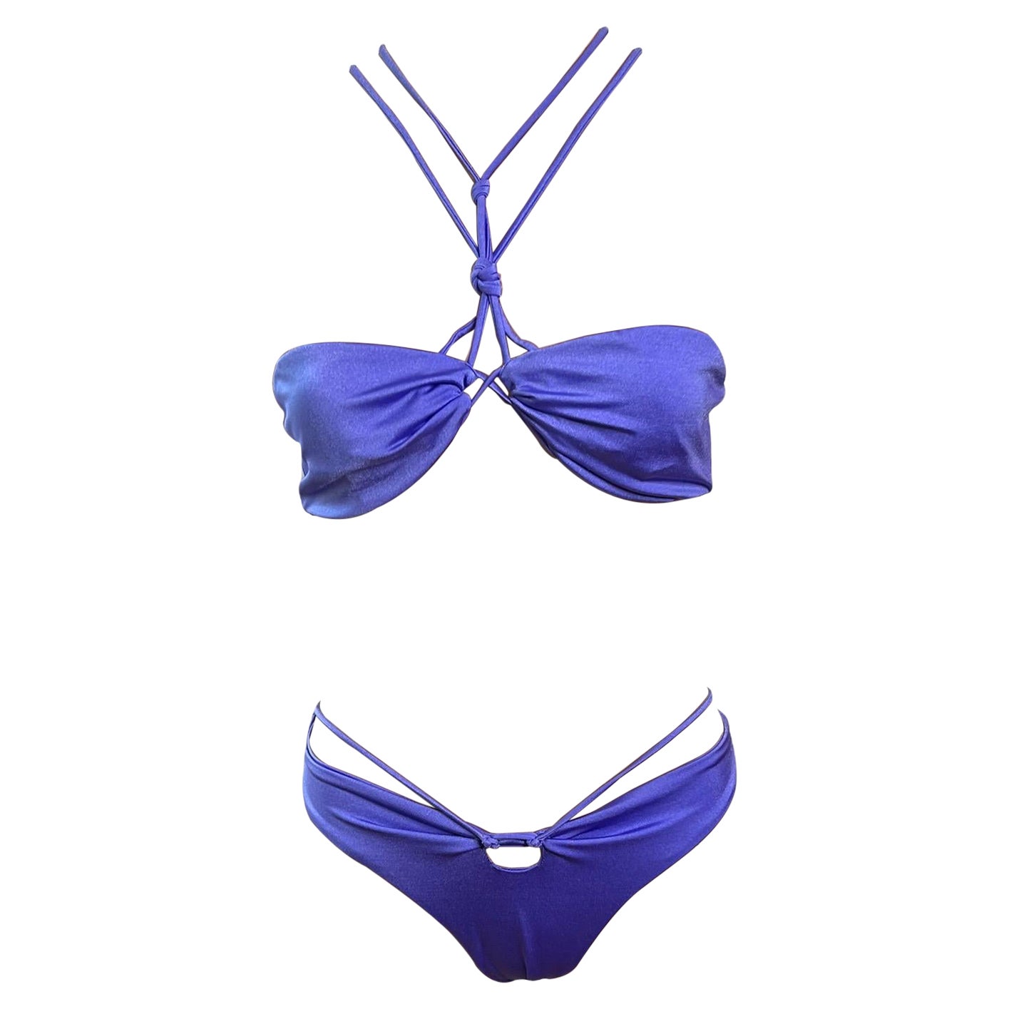 Tom Ford for Gucci c.2004 Bañador de dos piezas Bondage Strappy Bikini Traje de baño