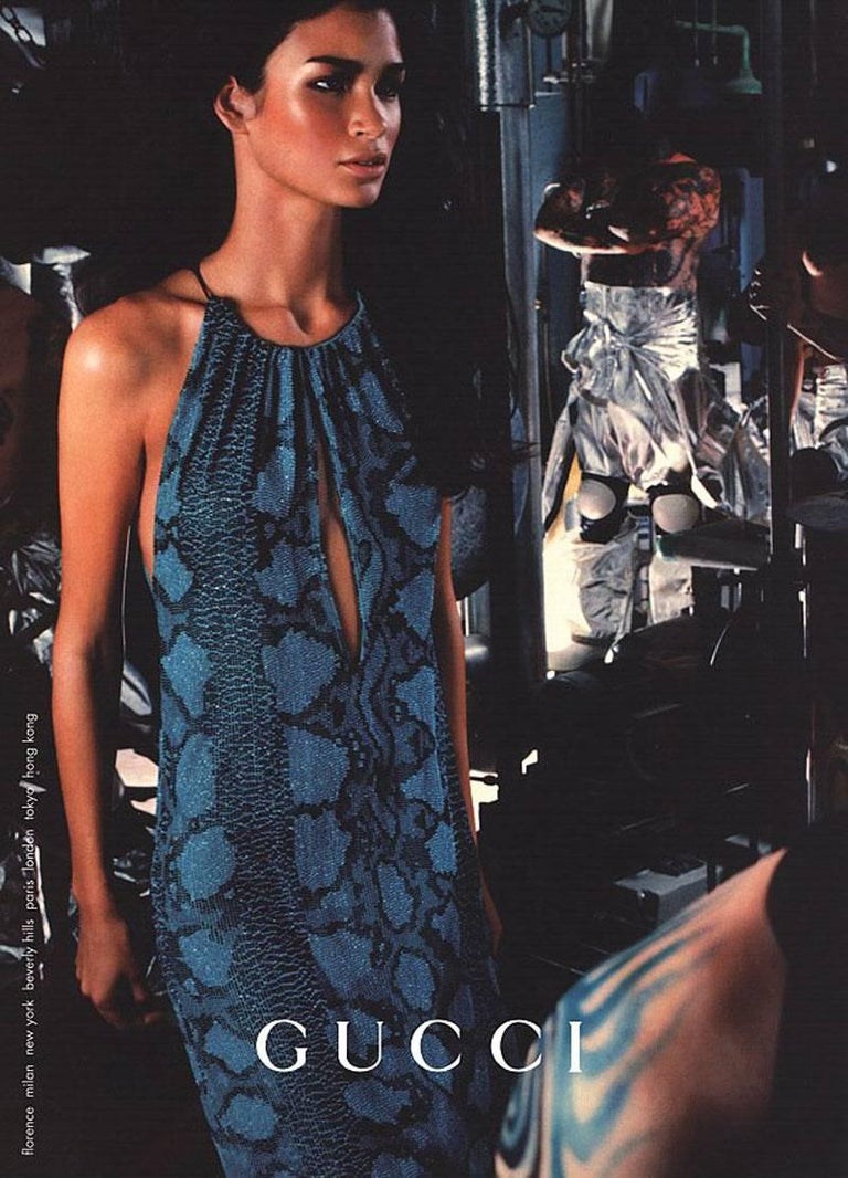 Gucci Python Tom Ford Tom Ford for Gucci Campaign Fully Beaded Python Cocktail Dress For Sale ...