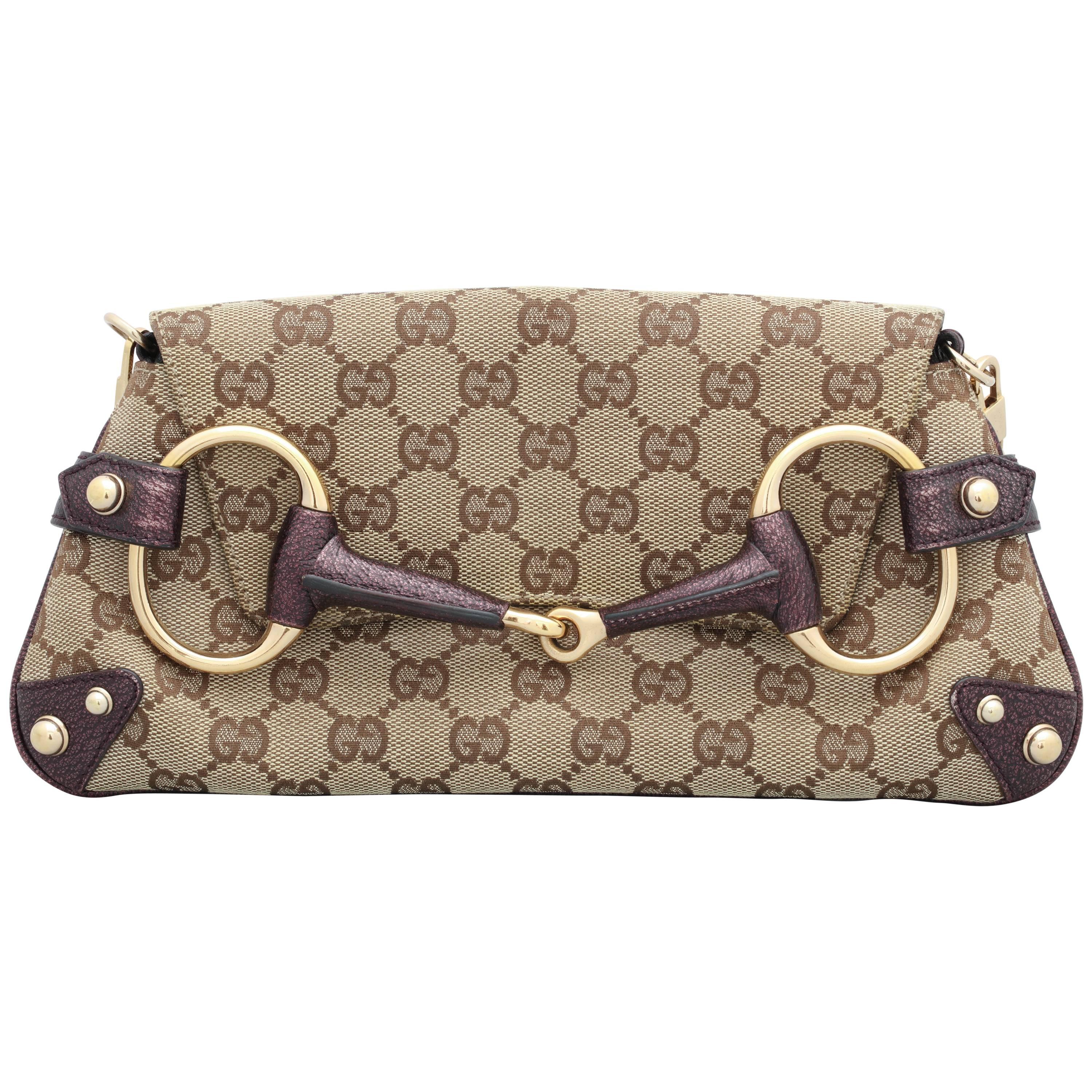 Beautiful Tom Ford for Gucci chain bag with metallic purple and studs details. 