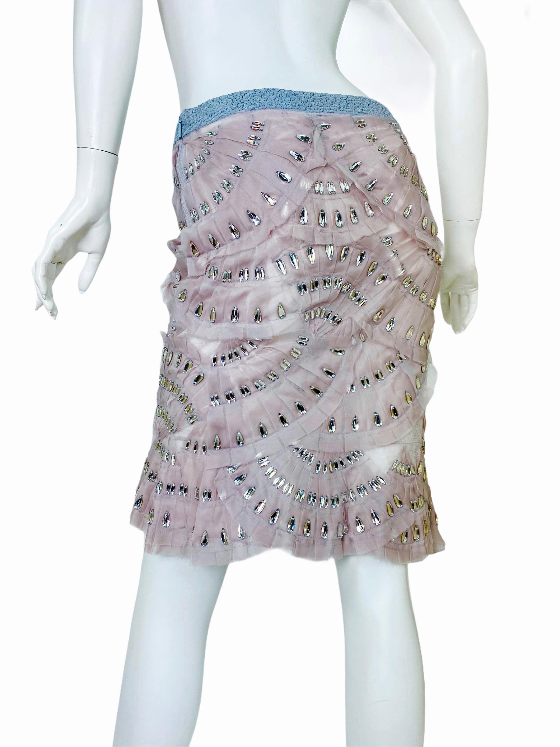Women's Tom Ford for Gucci Crystal Embellished Skirt, S/S 2004 