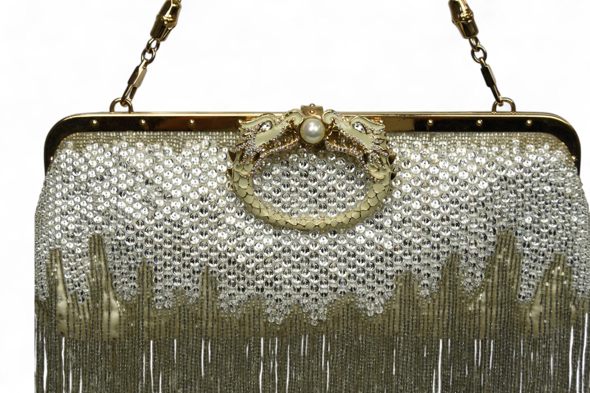 Tom Ford for Gucci Crystal Fringe Evening Bag S/S 2004 RUNWAY In Excellent Condition For Sale In West Hartford, CT