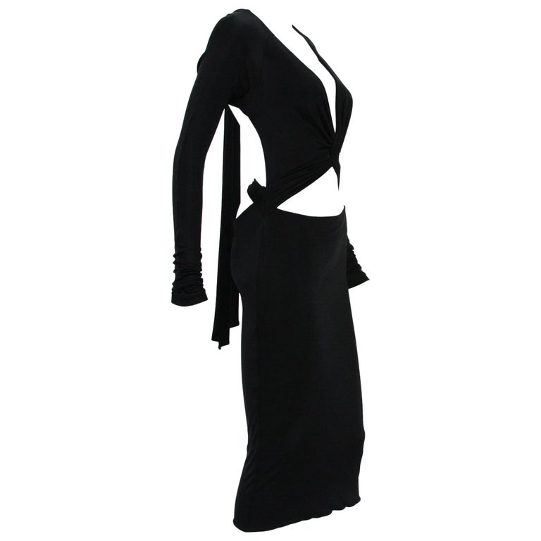 white christmas dresses Tom Ford // Knit Cut Out Dress – VSP Consignment main image 1