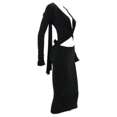 Tom Ford for Gucci Cut Out Jersey Black Cocktail Dress size M