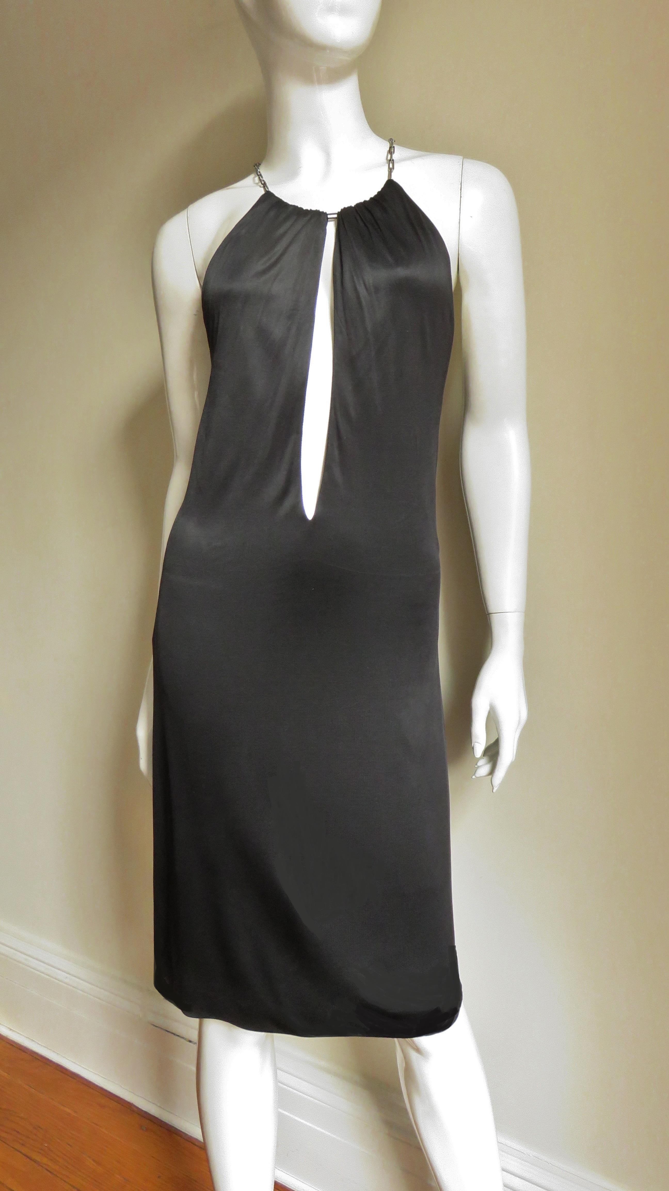 Women's Tom Ford For Gucci Cut Out Silk Dress S/S 2000 For Sale