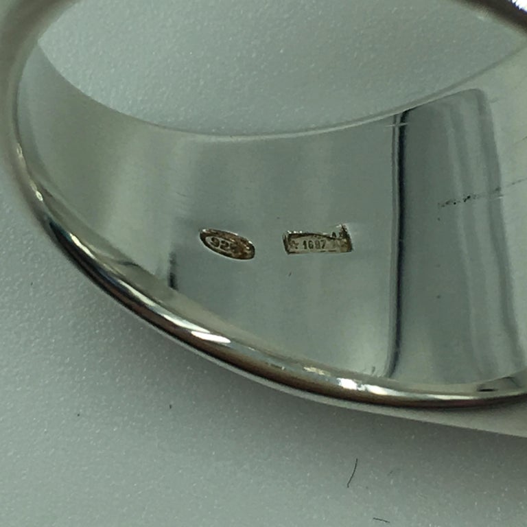 Tom Ford for Gucci Engraved Logo Sterling Silver Signet Ring For