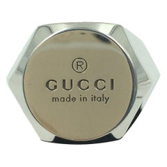 Tom Ford for Gucci Engraved Logo Sterling Silver Signet Ring 