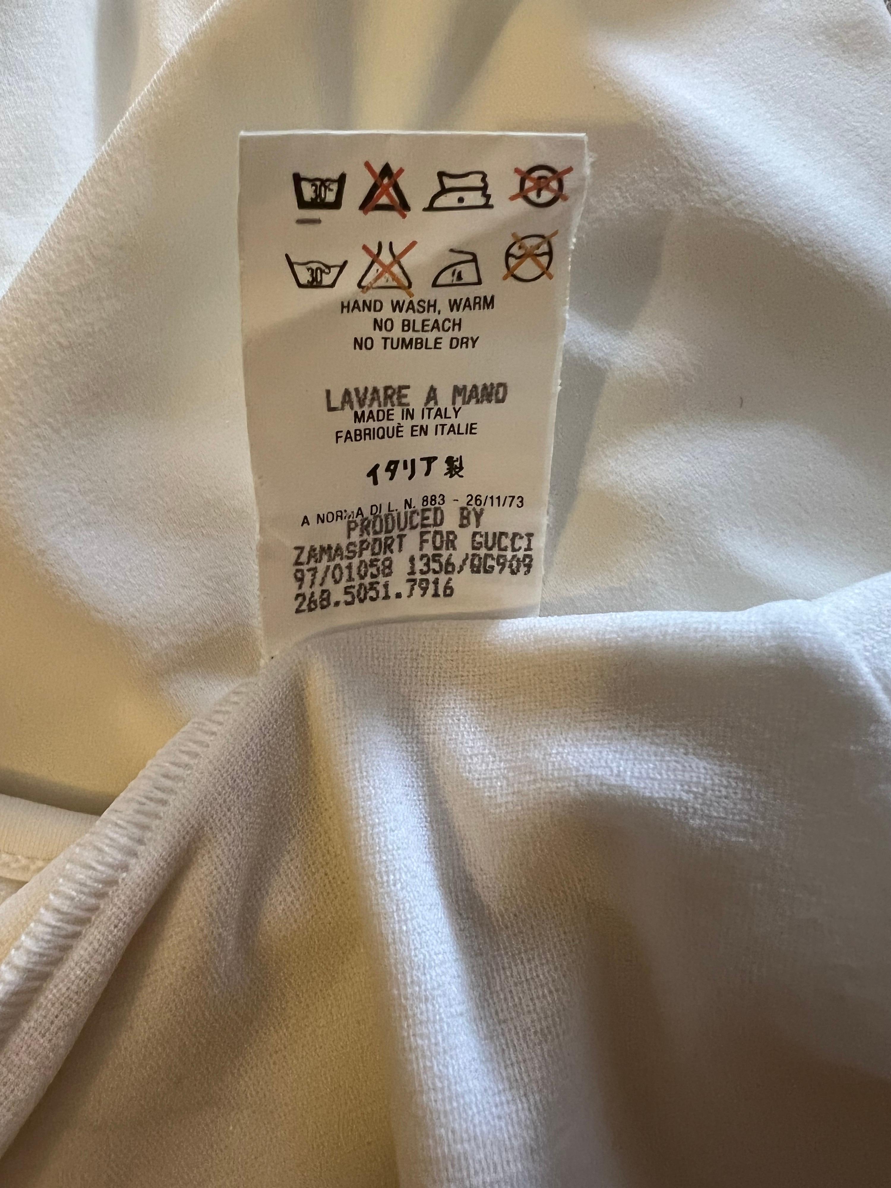 Tom Ford for Gucci - Maillot de bain blanc sans dos avec découpes, automne-hiver 1996 en vente 3
