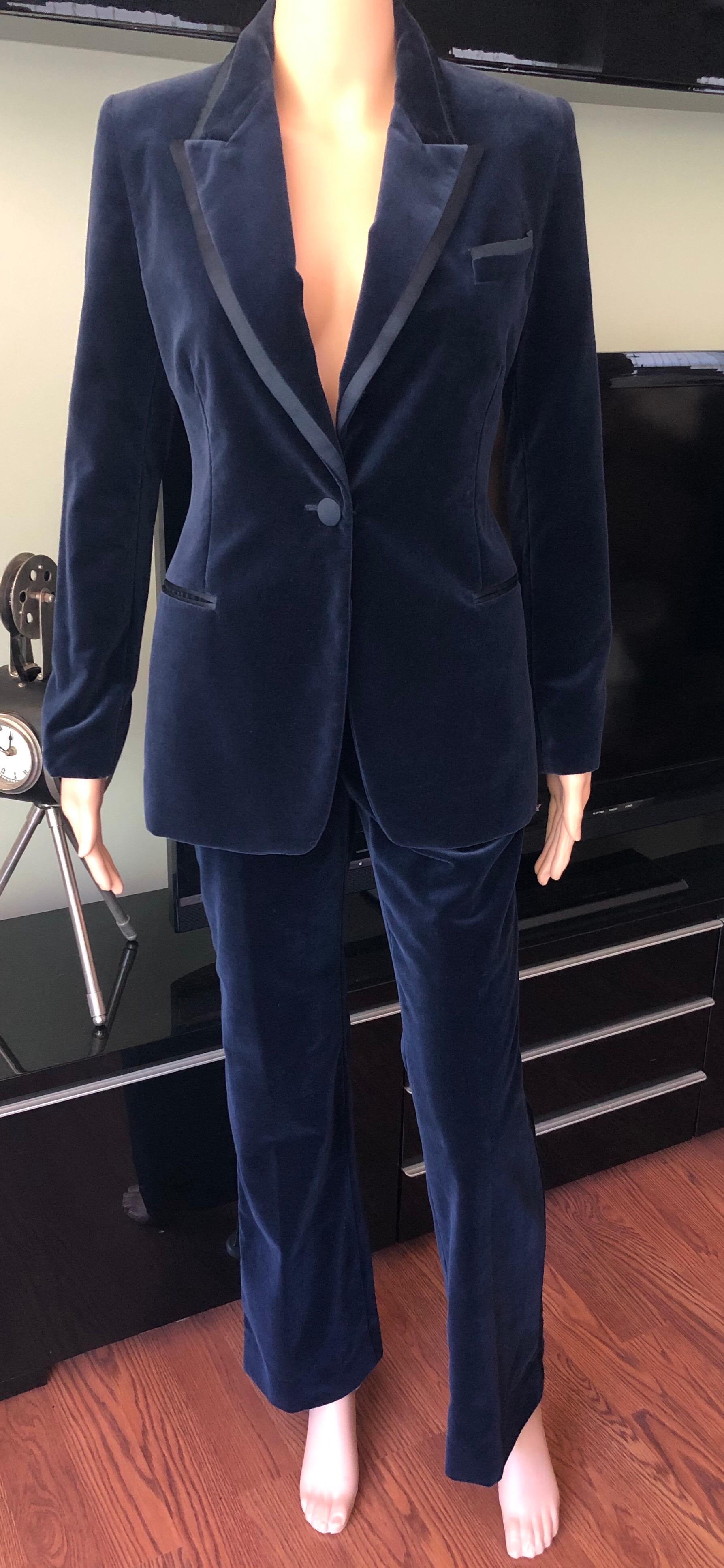gucci velvet suit womens