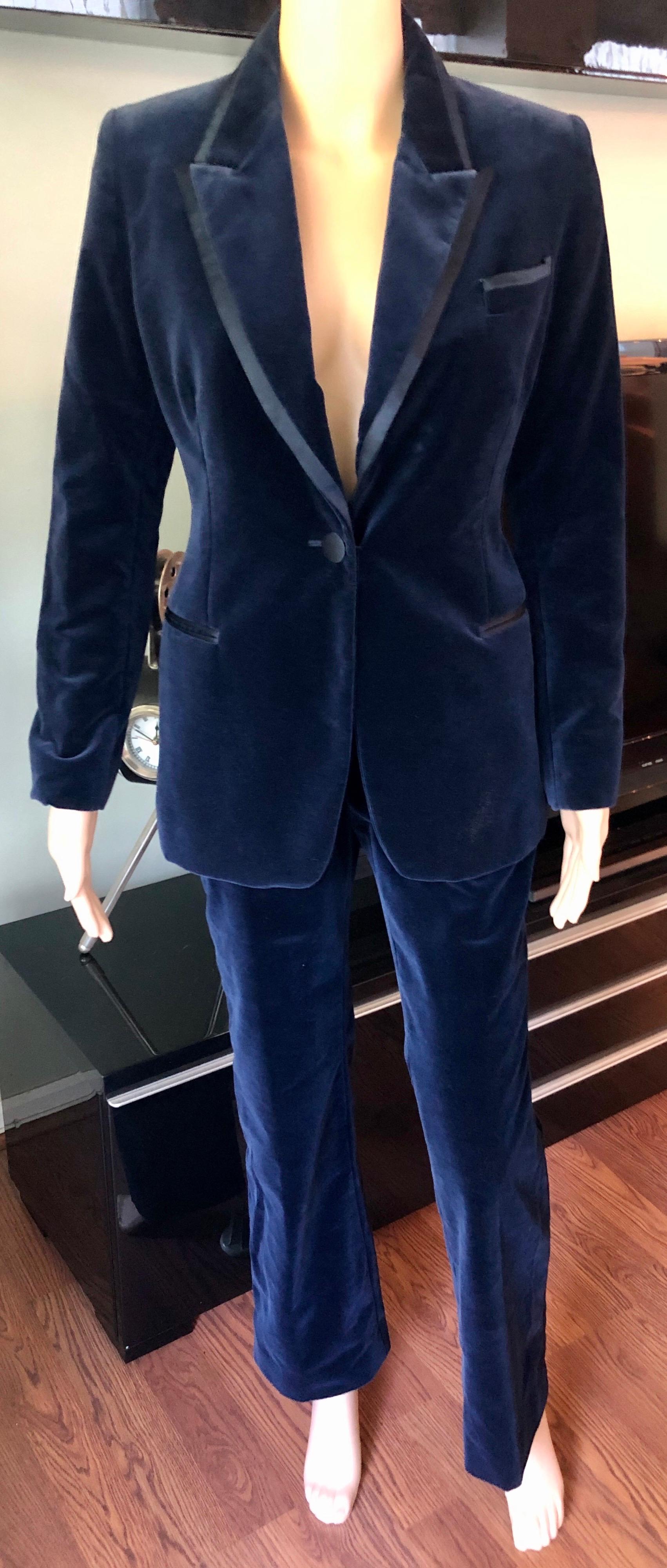 Gucci blue velvet blazer online