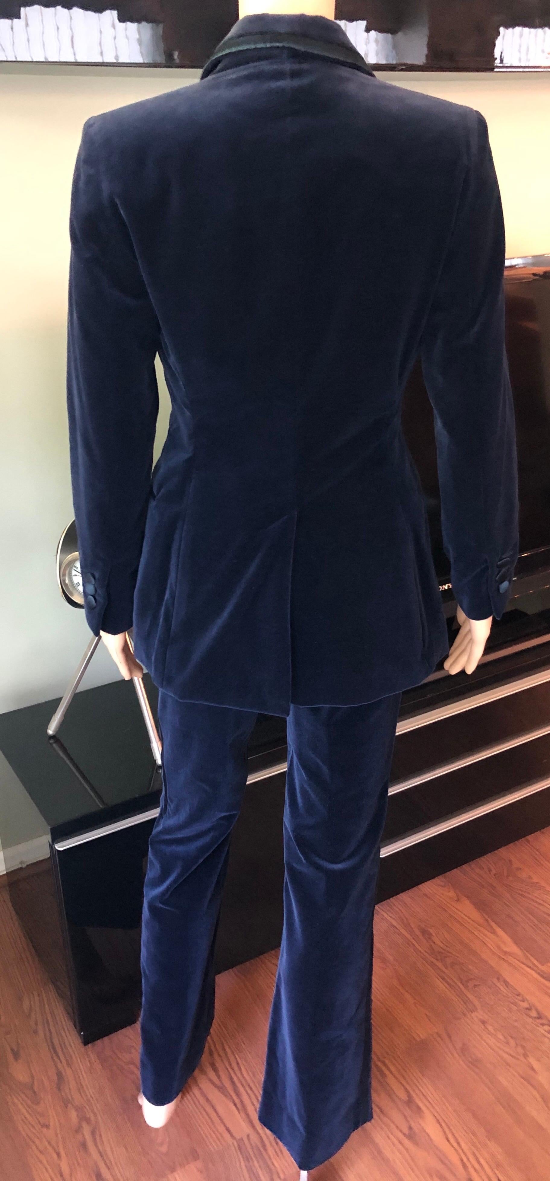 Tom Ford for Gucci F/W 1996 Runway Vintage Velvet Blazer Pants Suit 1