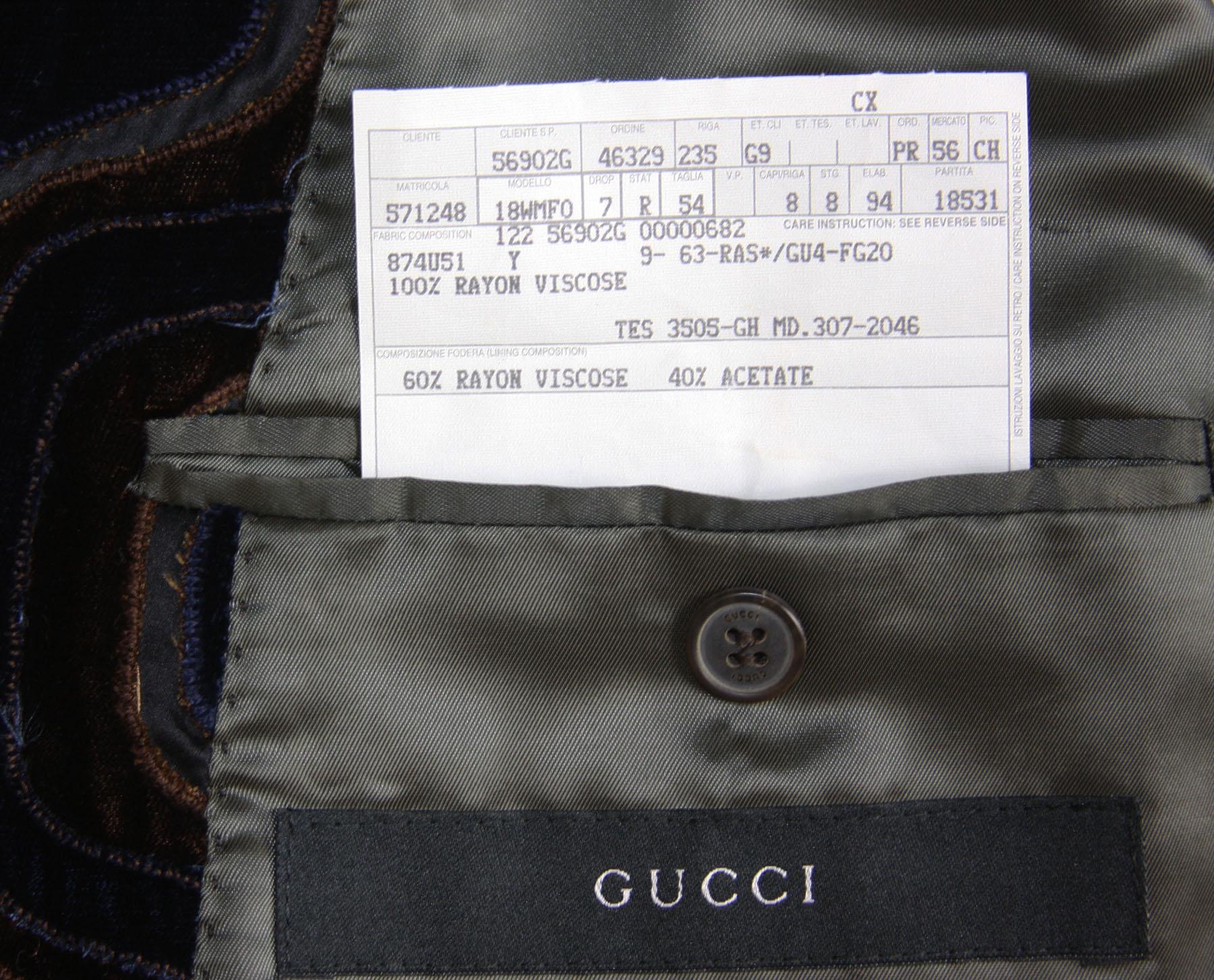 Tom Ford for Gucci F/W 2000 Runway Men's Velvet Evening Jacket Blazer 54 - US 44 2