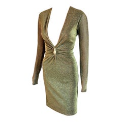 Tom Ford for Gucci A/I 2000: mini abito in maglia metallica con scollo profondo