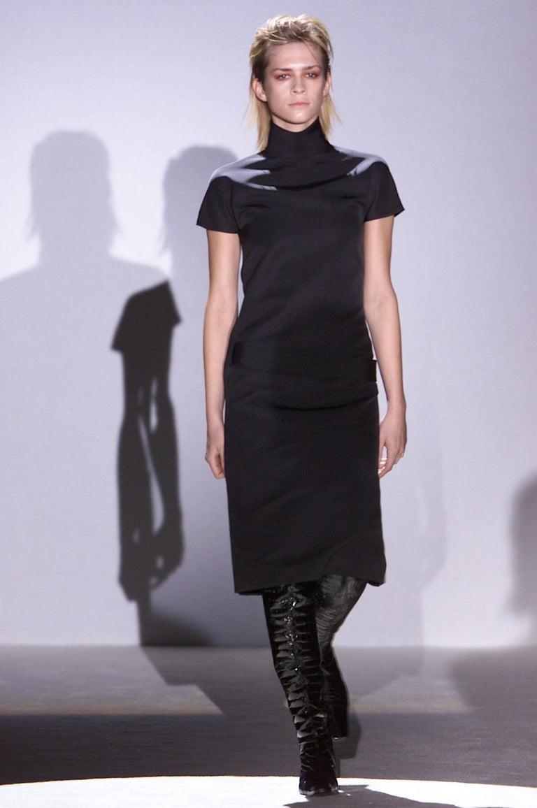 Tom Ford for Gucci F/W 2001 Alligator Soft & Shiny Skin Over Knee Black Boots 38 For Sale 6