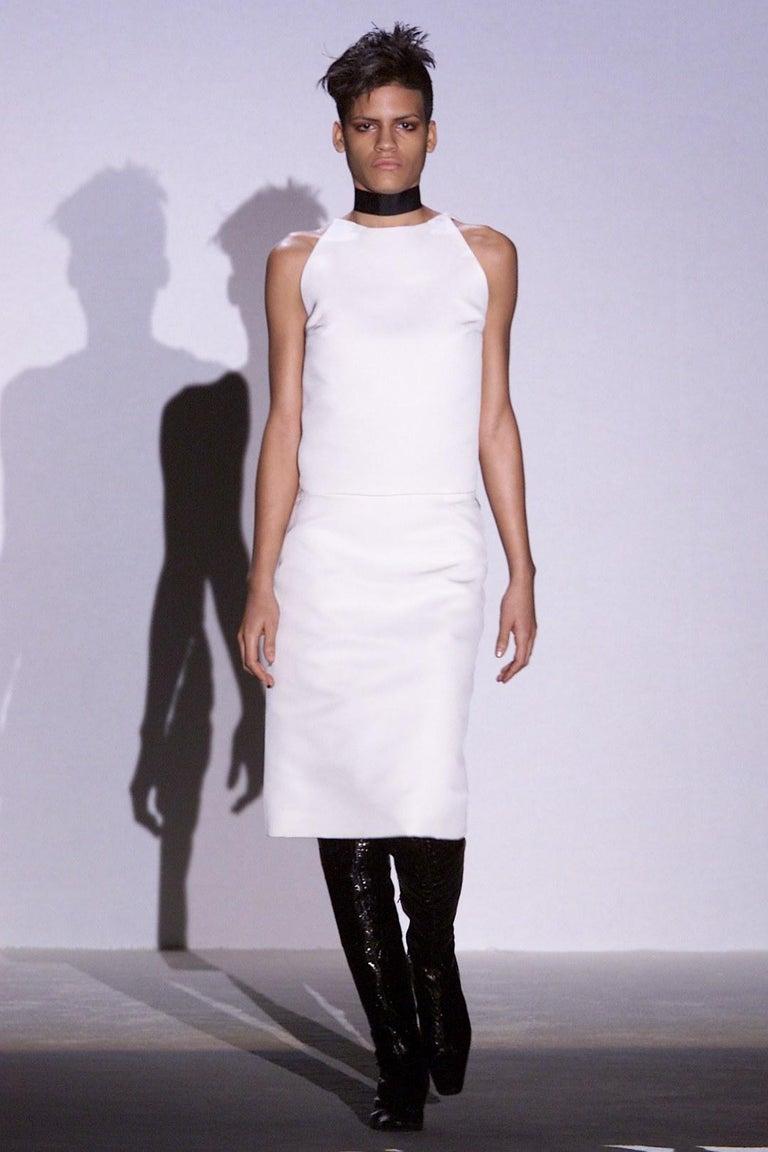 Tom Ford for Gucci F/W 2001 Alligator Soft & Shiny Skin Over Knee Black Boots 38 For Sale 4