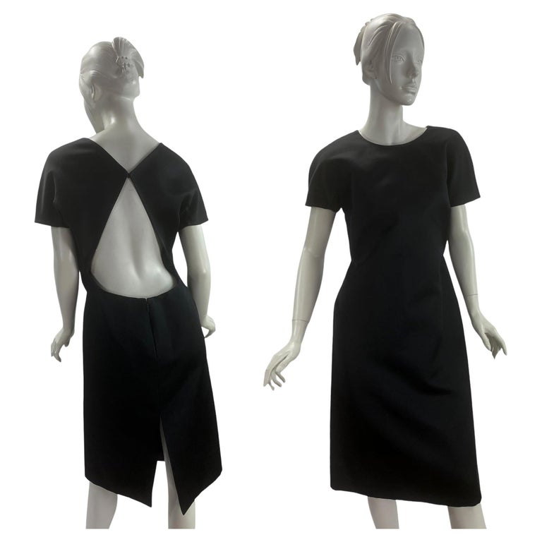 2001 Ad Campaign Tom Ford for Gucci Black Backless Dress Size Italian 44  For Sale at 1stDibs