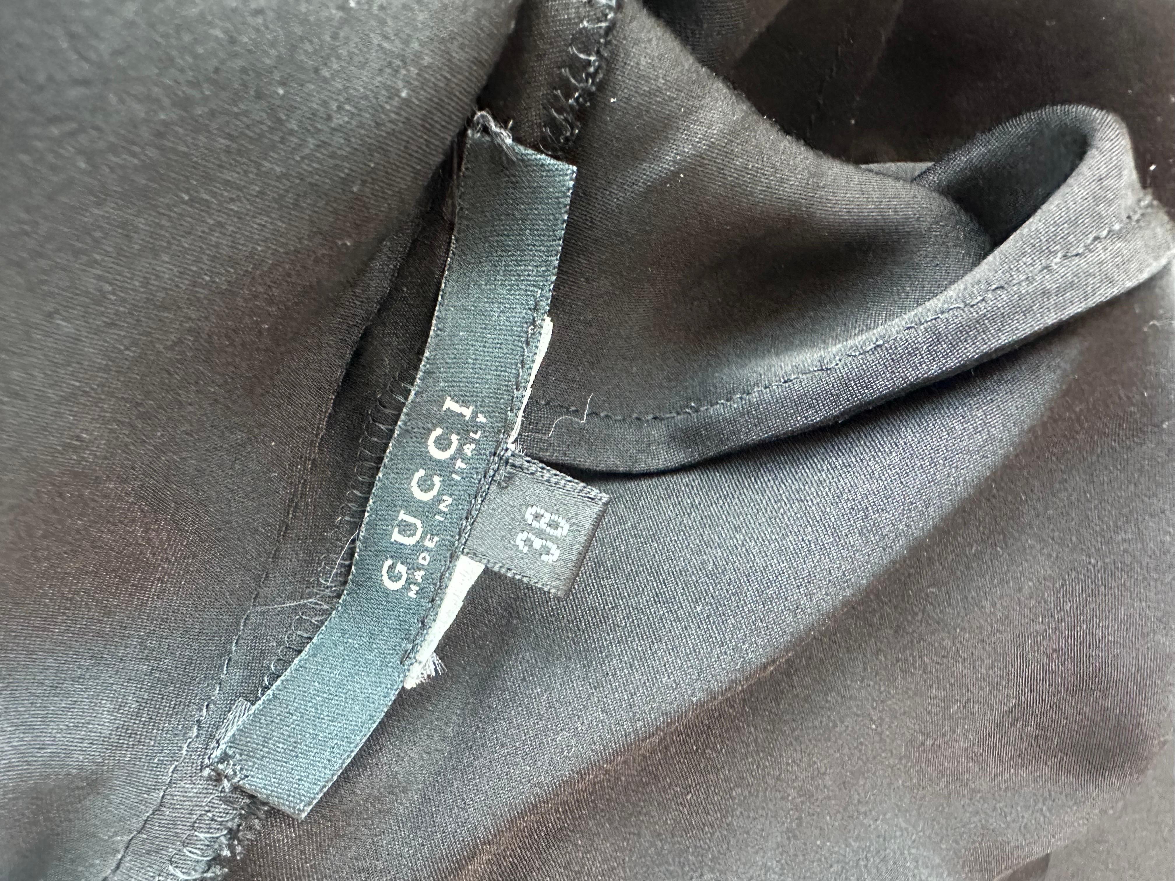 Tom Ford for Gucci F/W 2002 Lace Up Backless Silk Slip Black Midi Dress  6