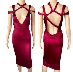 Tom Ford pour Gucci F/W 2003 - Robe midi moulante asymétrique à découpes bondage