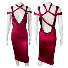 Tom Ford pour Gucci F/W 2003 - Robe midi moulante asymétrique à découpes bondage