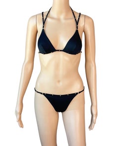 Tom Ford for Gucci F/W 2003 Bondage Studded Two-Piece Bikini Swimsuit Swimwear
