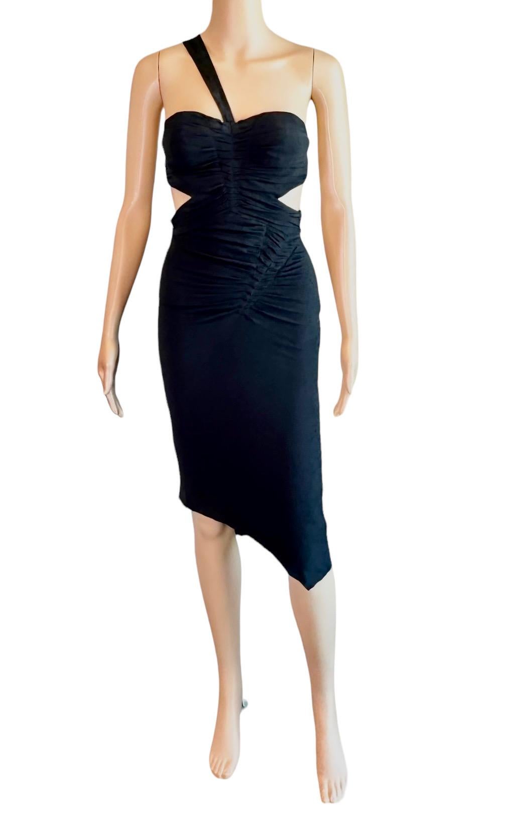 Tom Ford for Gucci F/W 2003 Bustier Bra Cutout Bodycon Black Dress For Sale 3