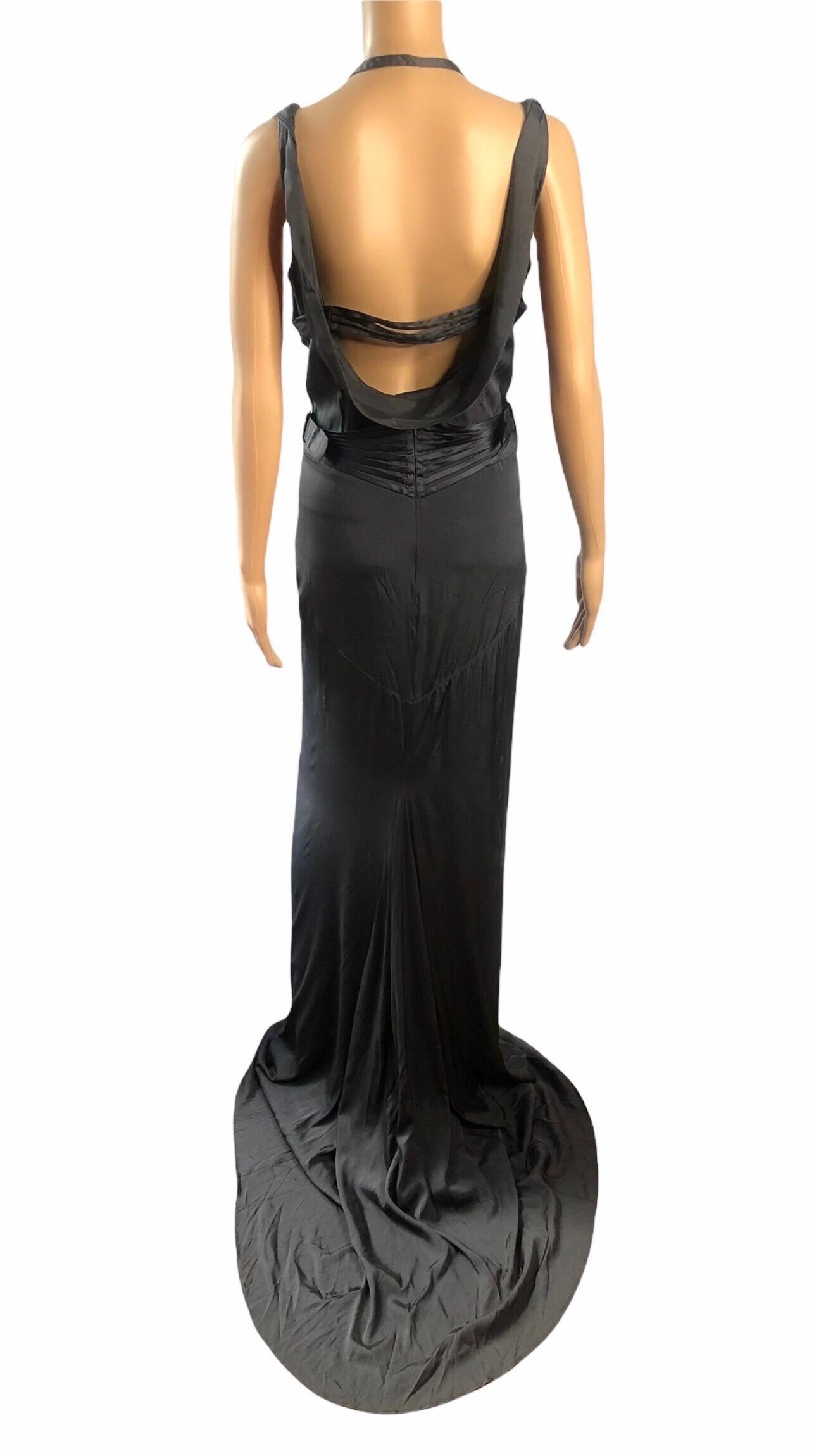 Tom Ford for Gucci F/W 2003 Bustier Corset Silk Evening Dress Gown 5