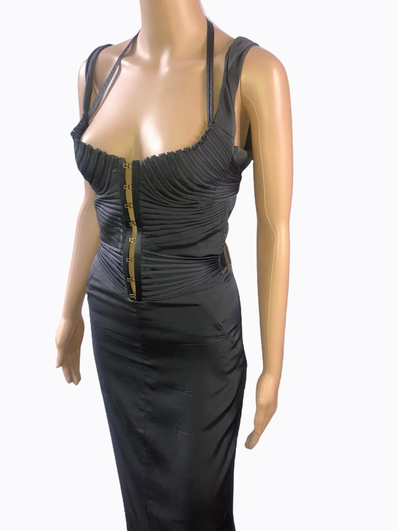 Tom Ford for Gucci F/W 2003 Bustier Corset Silk Evening Dress Gown 1