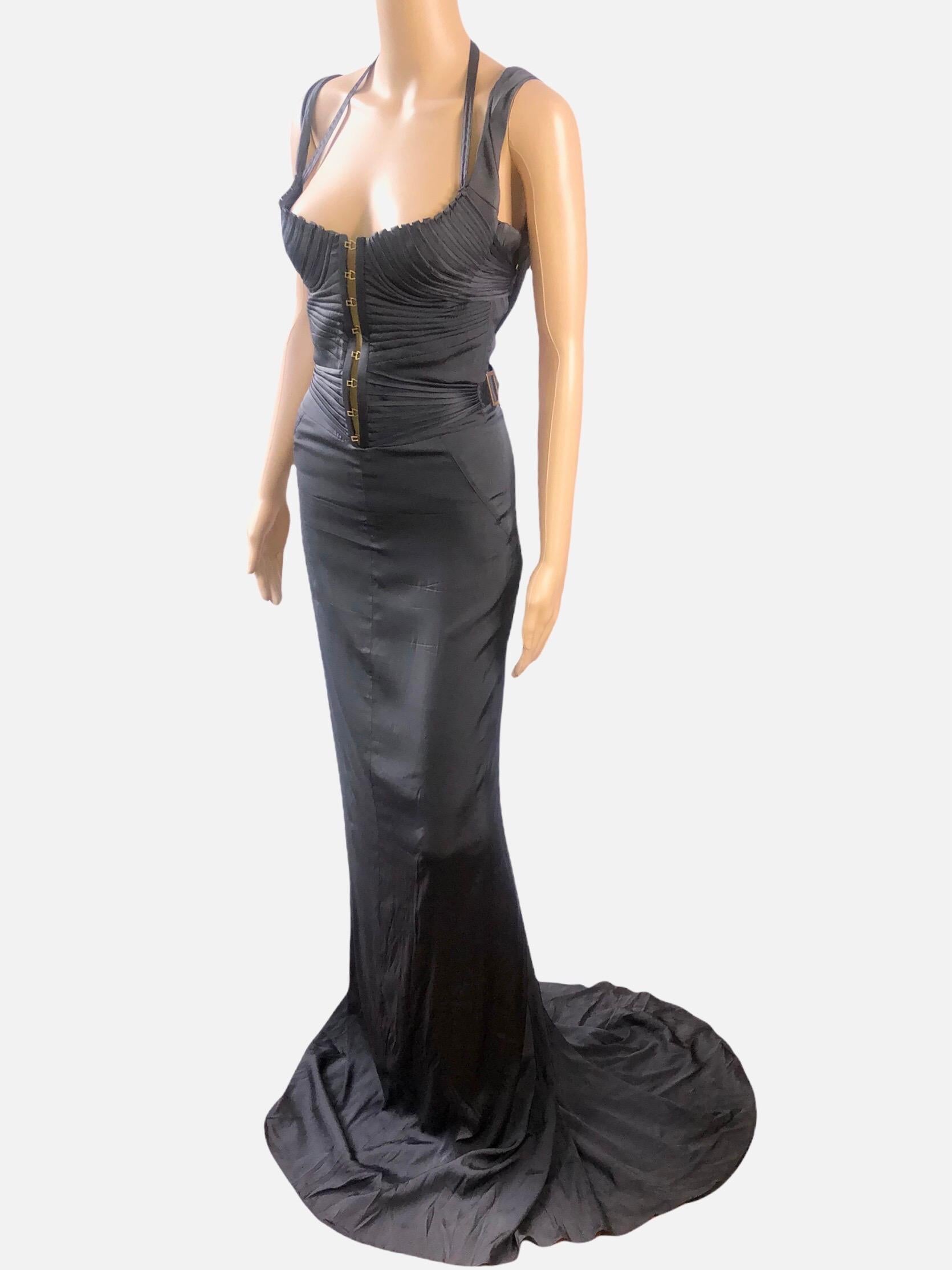 Tom Ford for Gucci F/W 2003 Bustier Corset Silk Evening Dress Gown 2