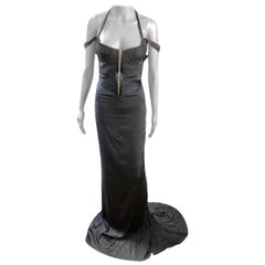 Tom Ford for Gucci F/W 2003 Vestido de noche con corsé y corpiño de seda