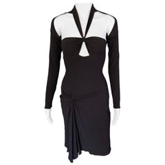 Tom Ford for Gucci F/W 2003 Bustier Cutout Black Dress