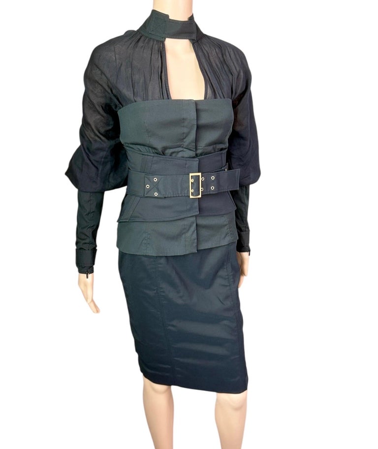Tom Ford for Gucci F/W 2003 Corset Belt &Jacket Top and  display picture 1