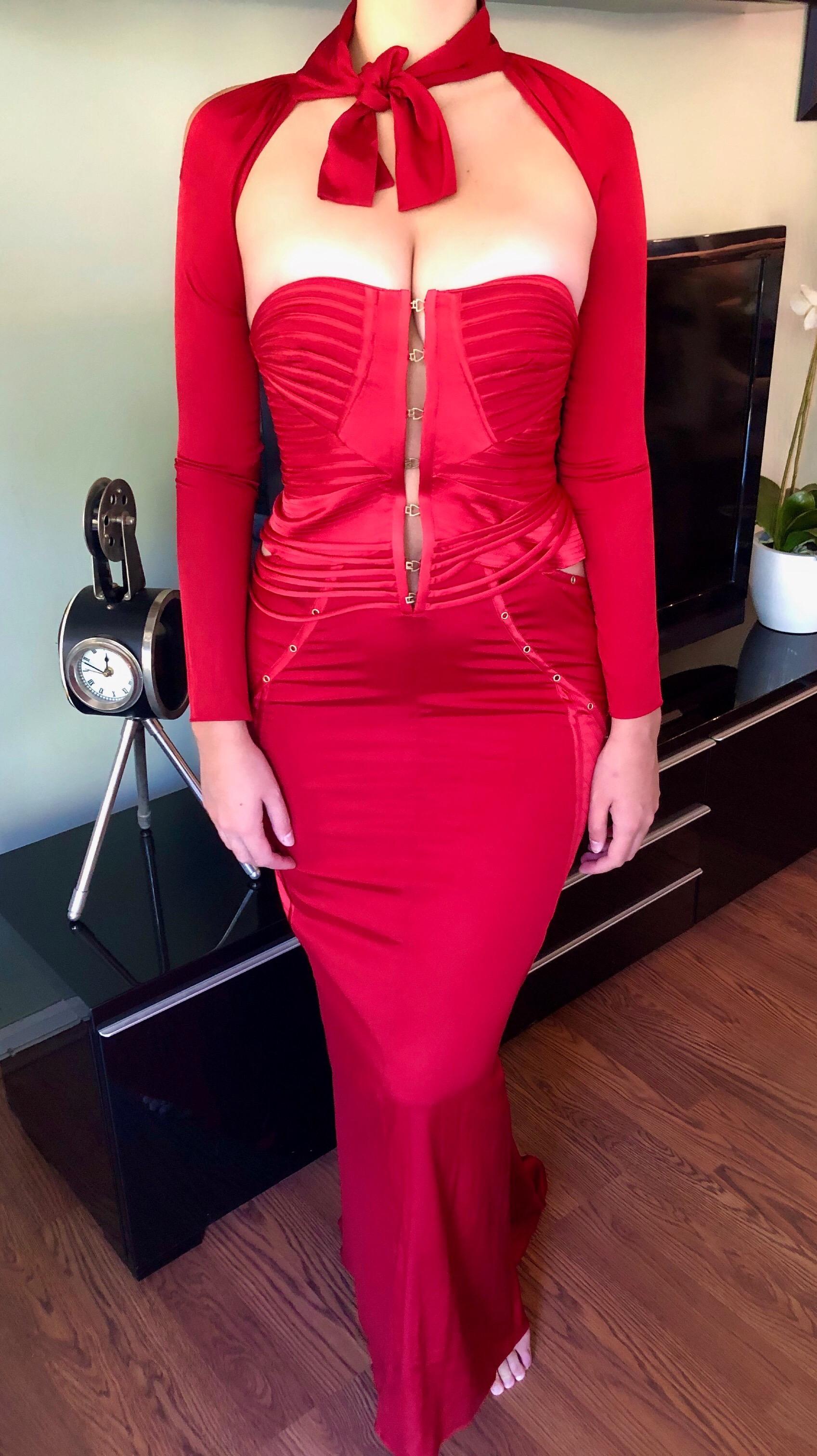 tom ford 2003 red dress