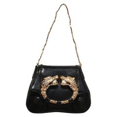 Tom Ford for Gucci F/W 2004 Lizard Evening Clutch Bag Jeweled Dragon