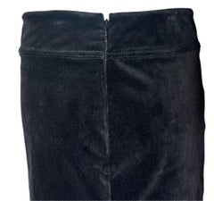 Tom Ford for Gucci F/W Black Velveteen Lace-Up Pencil Skirt, 2002