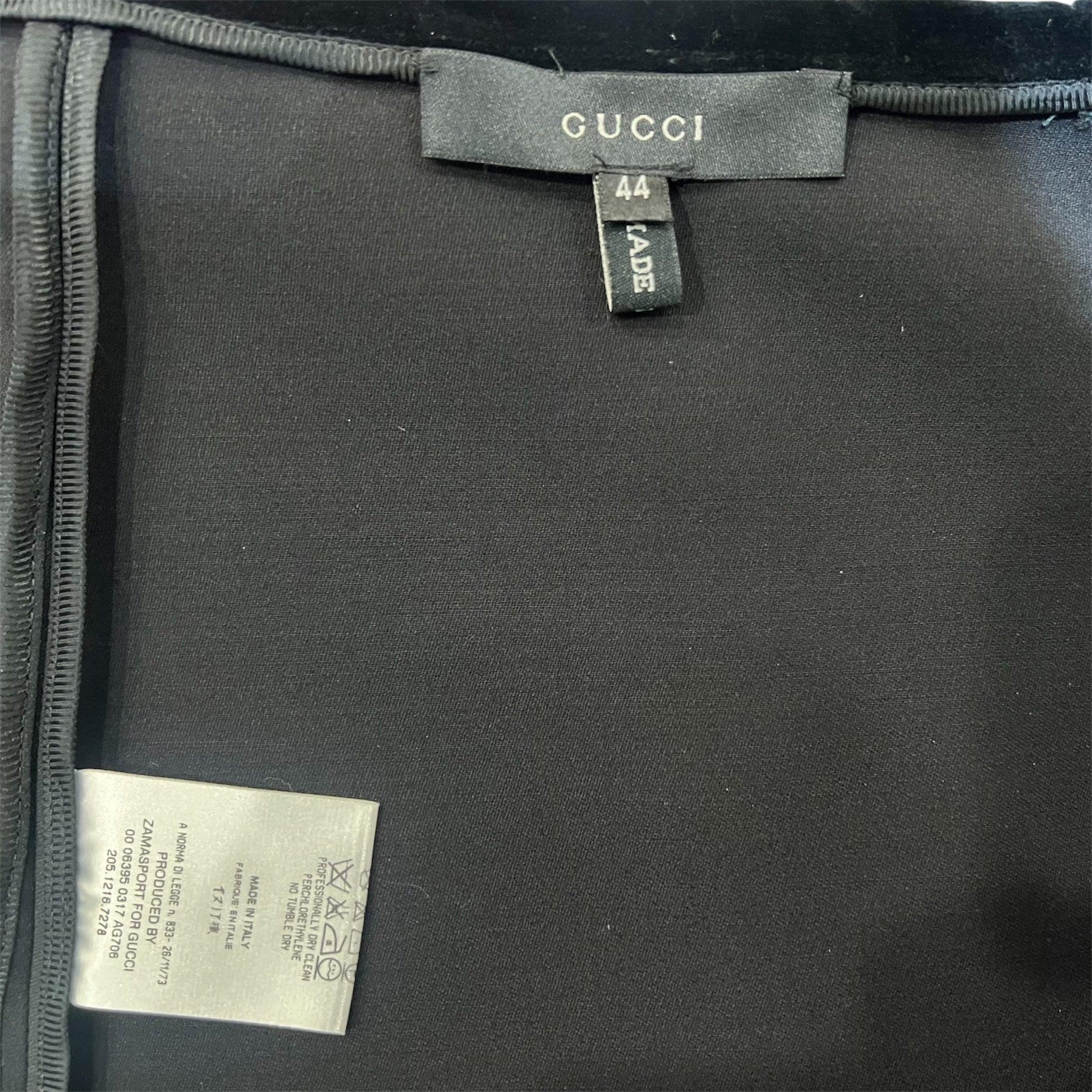 Tom Ford for Gucci F/W Schwarzer Rock aus Wolle mit Samttaschen, 2000 Damen im Angebot
