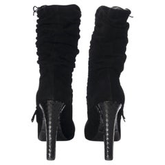 Tom Ford For Gucci Final Collection Python Runway Ad Suede Boots Sz 8