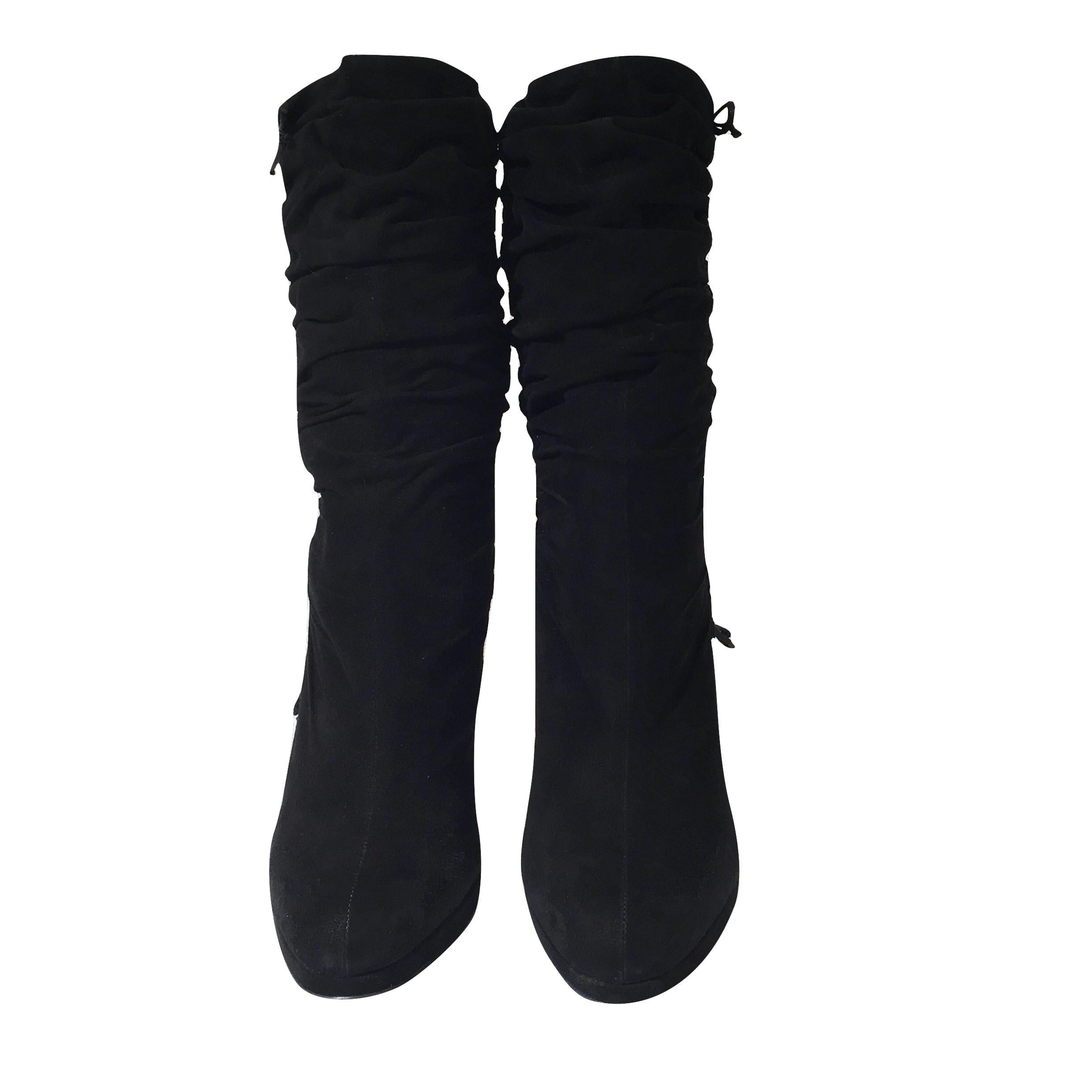 Tom Ford pour Gucci - Bottes en daim de défilé en python, taille 8 en vente 4