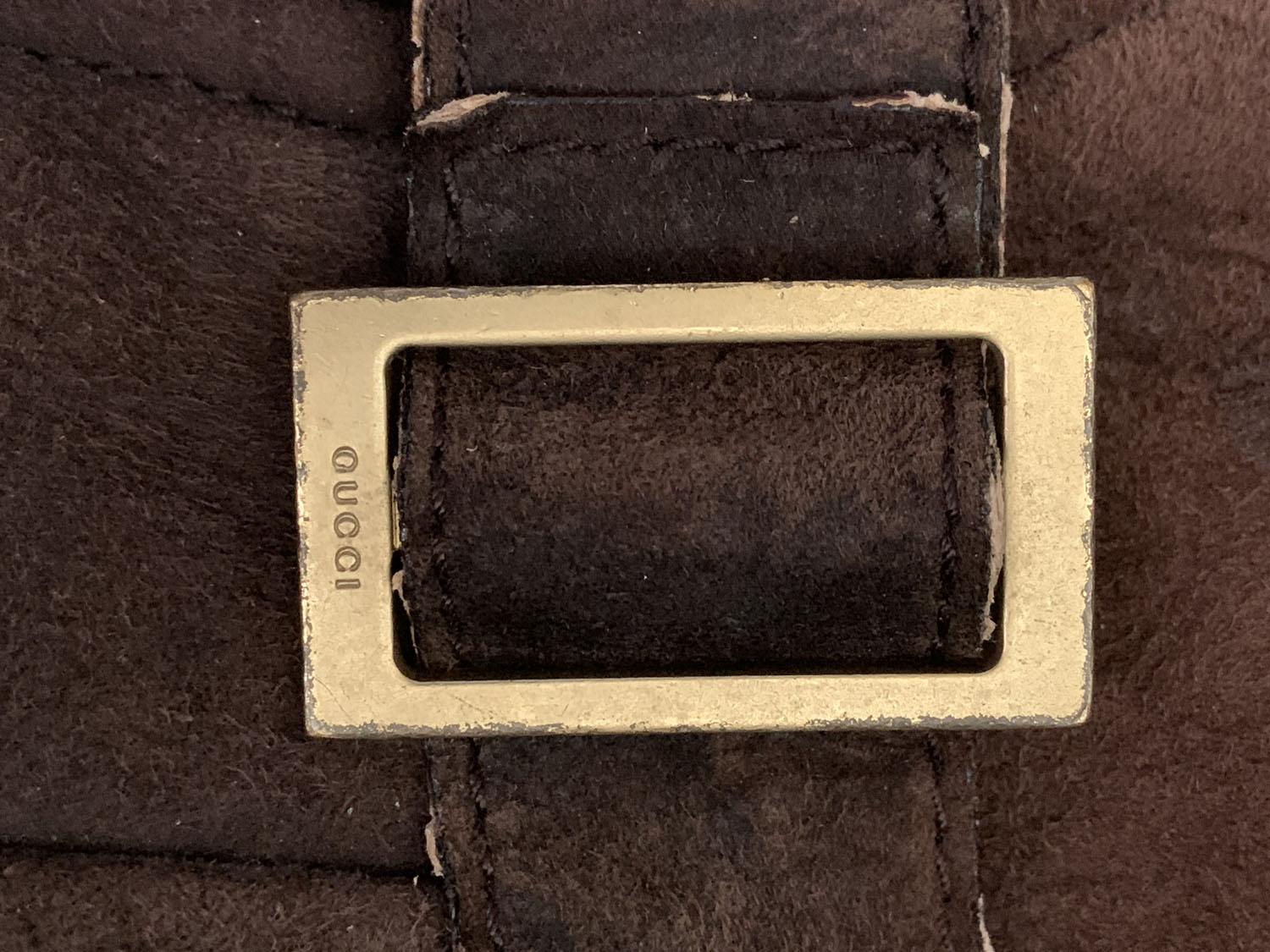 Tom Ford for Gucci FW 2003 Veste en daim marron en shearling Italian 44 US 8 en vente 1