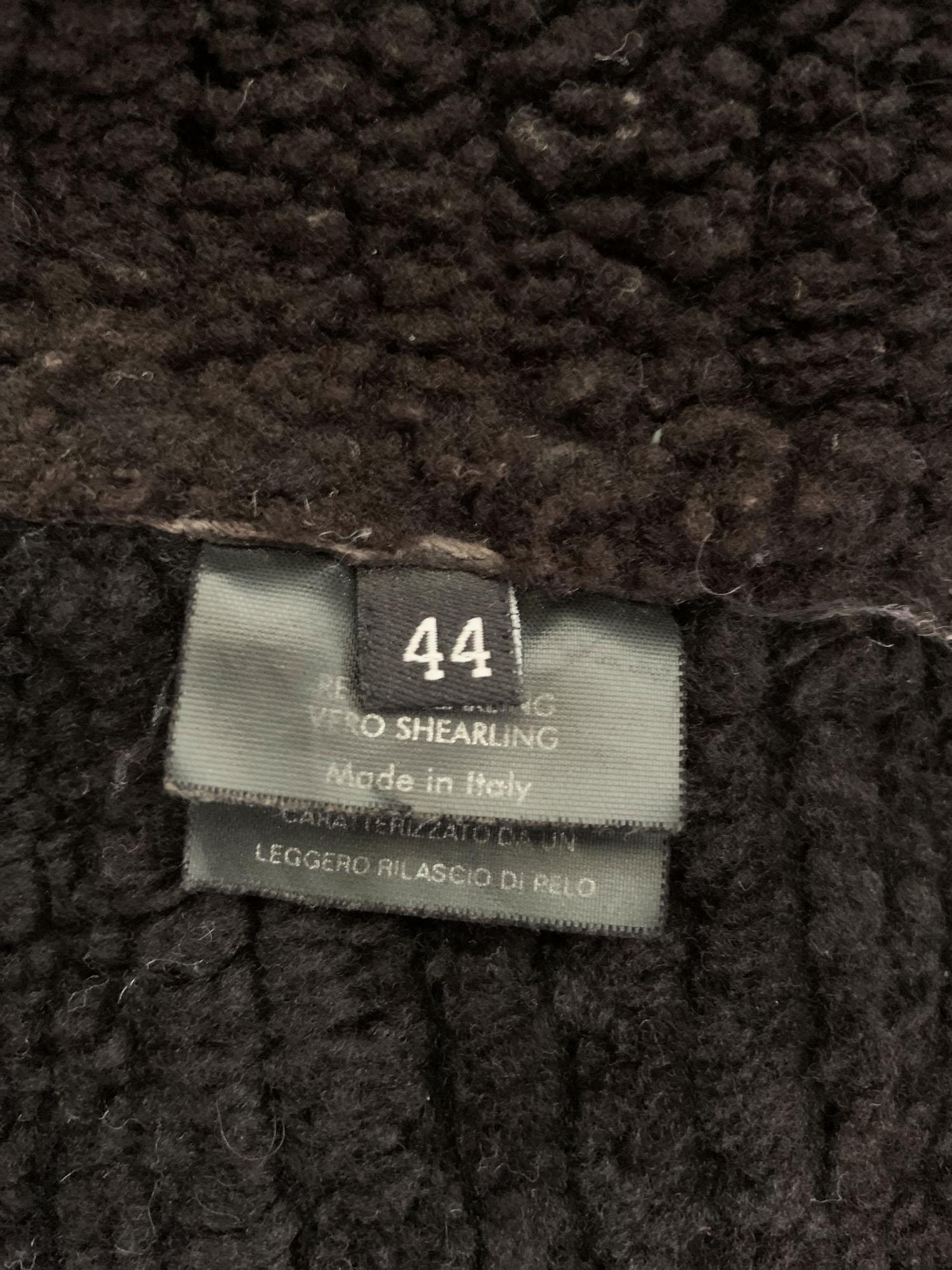 Tom Ford for Gucci FW 2003 Veste en daim marron en shearling Italian 44 US 8 en vente 2