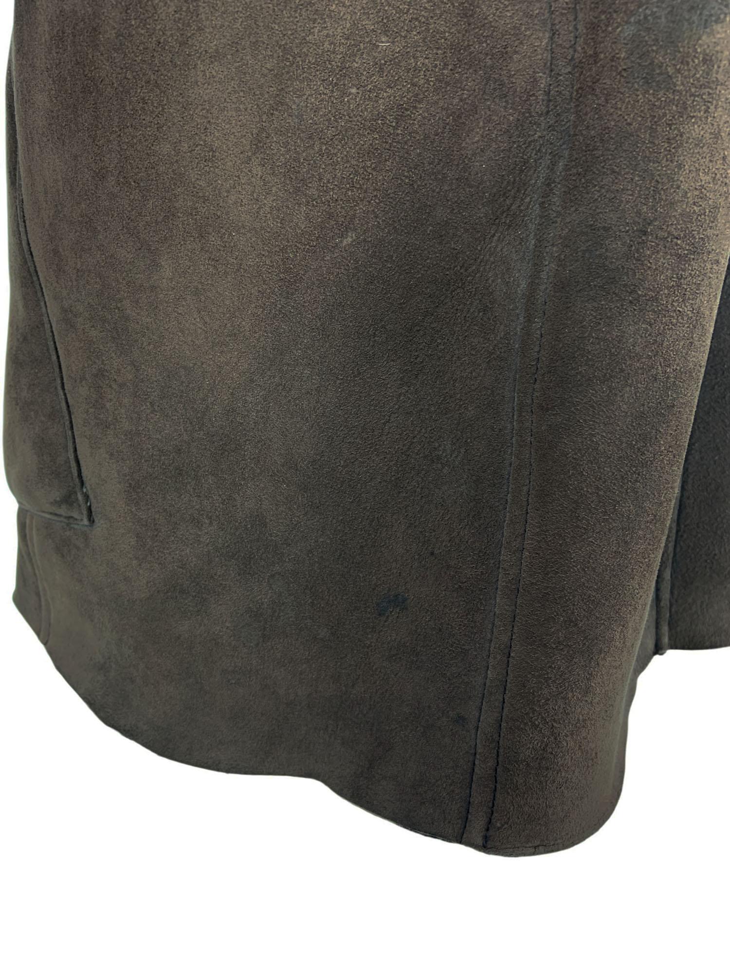 Tom Ford for Gucci FW 2003 Veste en daim marron en shearling Italian 44 US 8 en vente 3