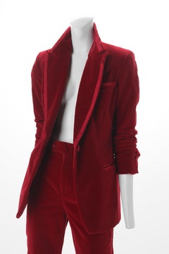 Tom Ford for Gucci Iconic Red Velvet Tuxedo Suit, Autumn/Winter RTW 1996.