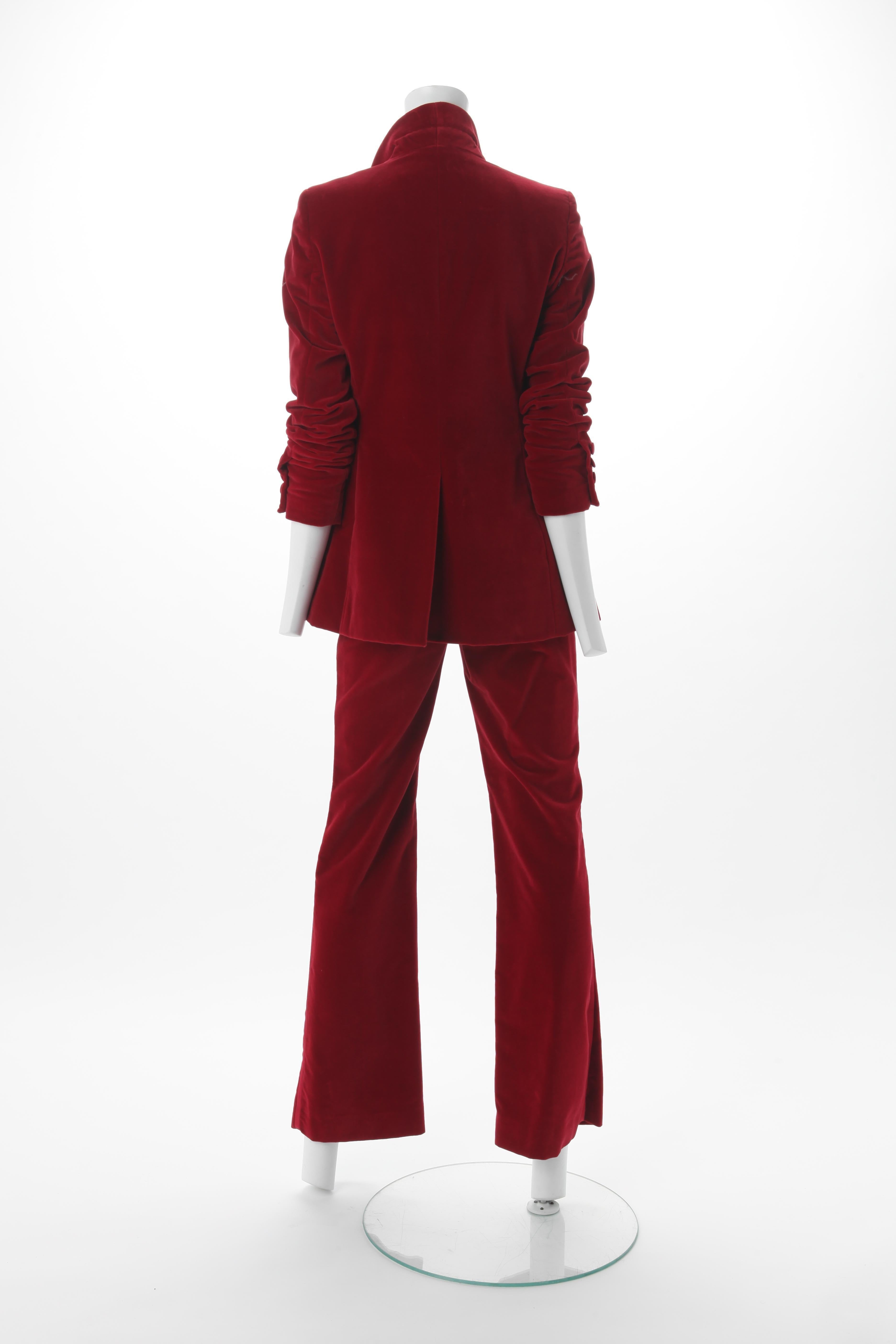 red velvet gucci suit