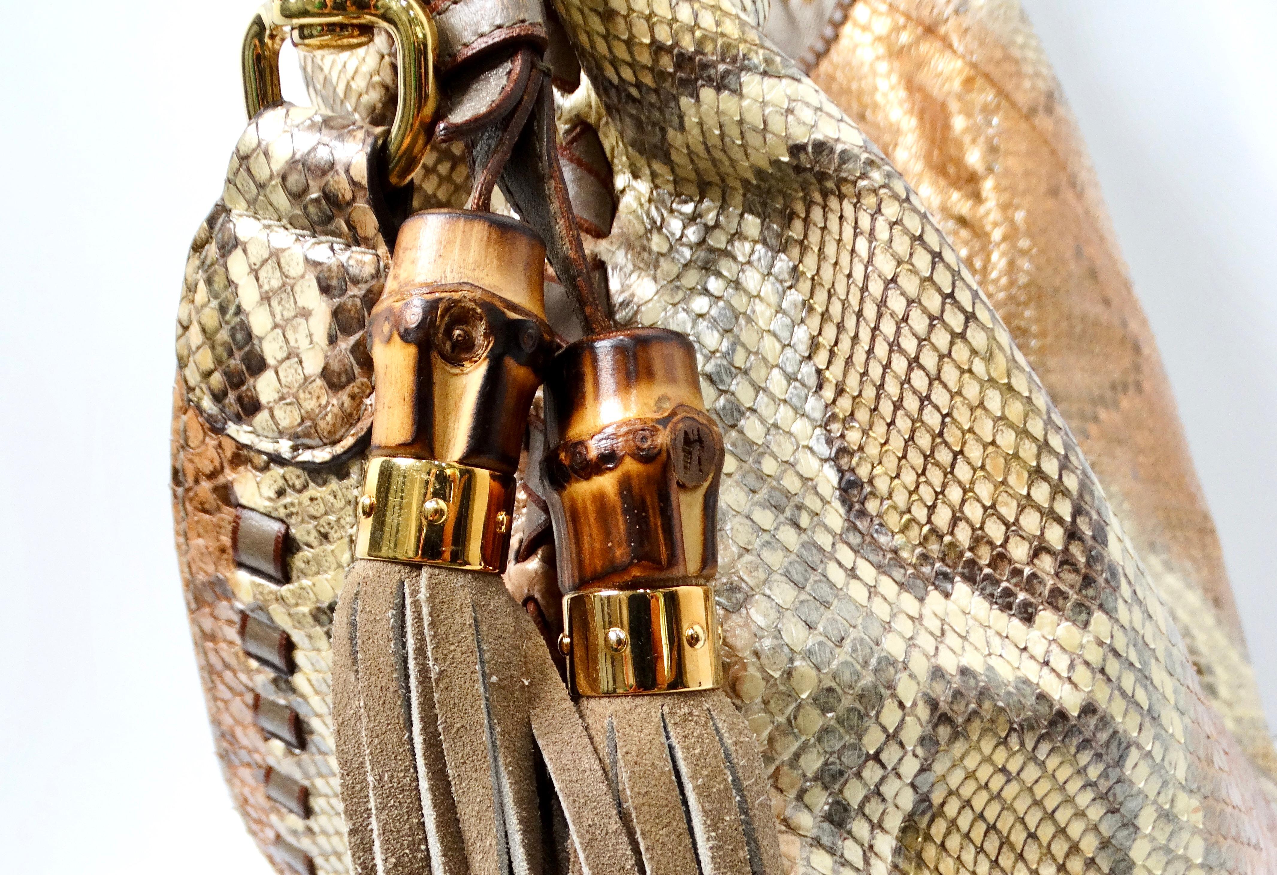 Tom Ford for Gucci Large Iridescent Python Jackie Hobo Bag circa 1990s For Sale 1